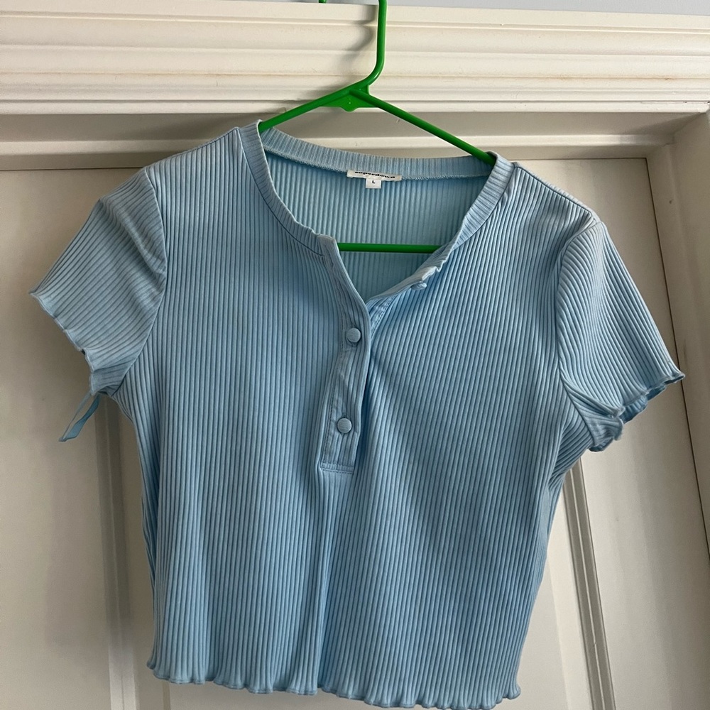 Superdown Blue Crop Top - Large